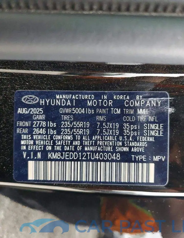 KM8JEDD12TU403048# 13