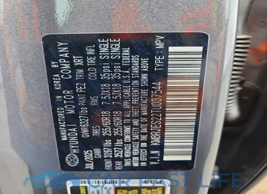 KM8RJES22TU037544# 12
