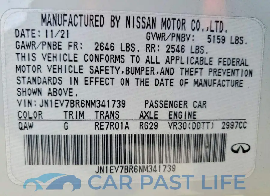JN1EV7BR6NM341739# 12