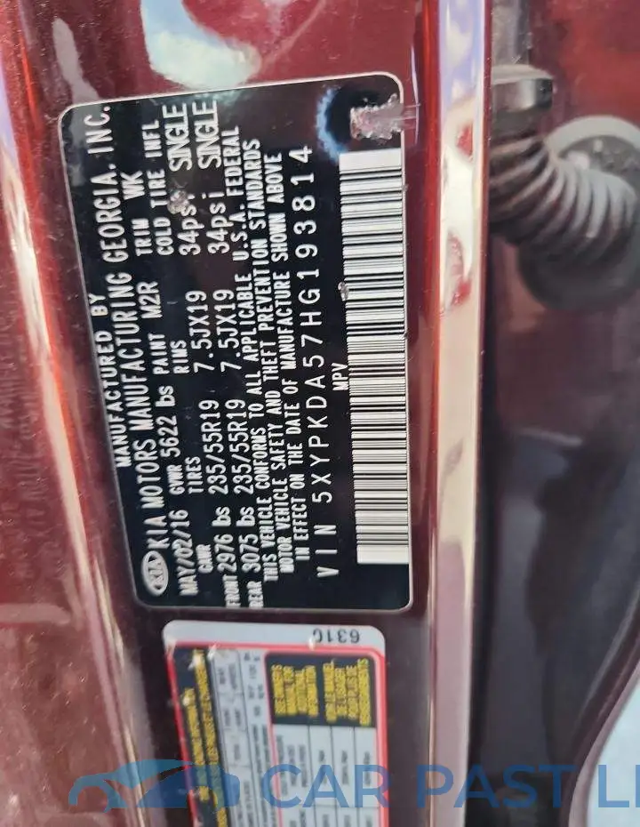 5XYPKDA57HG193814# 13