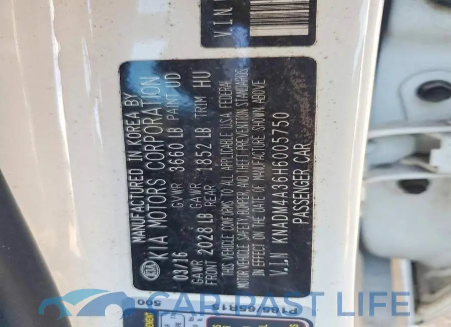 KNADM4A36H6005750# 12