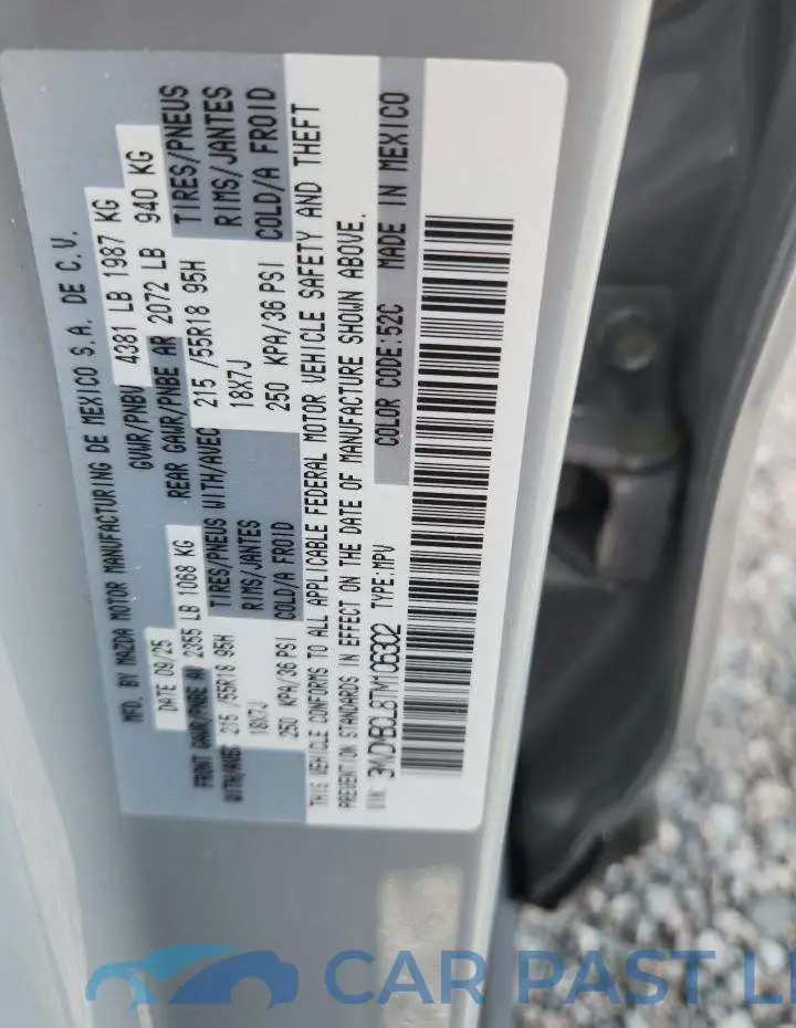 3MVDMBCL8TM106302# 13