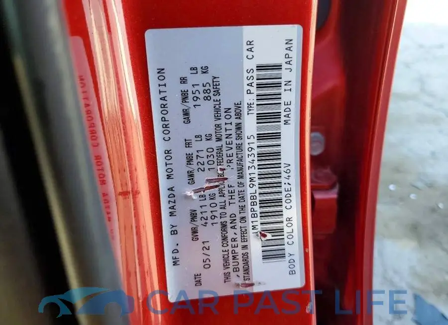 JM1BPBBL9M1343915# 12