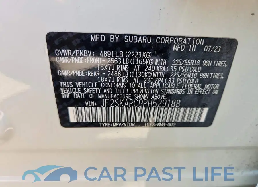 JF2SKARC9PH529188# 13