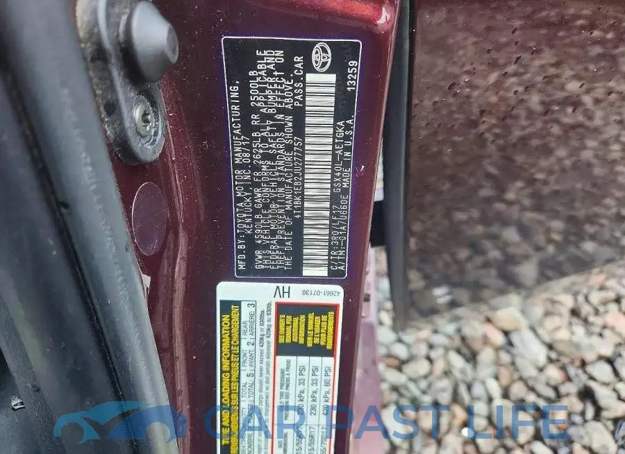 4T1BK1EB2JU277757# 12