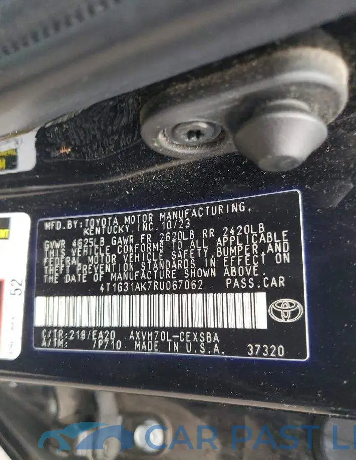 4T1G31AK7RU067062# 12