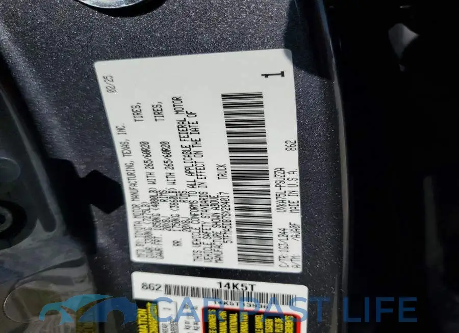 5TFMA5DB7SX284017# 12