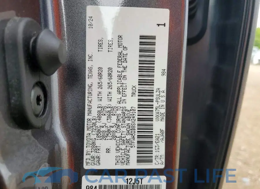 5TFWA5DB8SX249107# 12