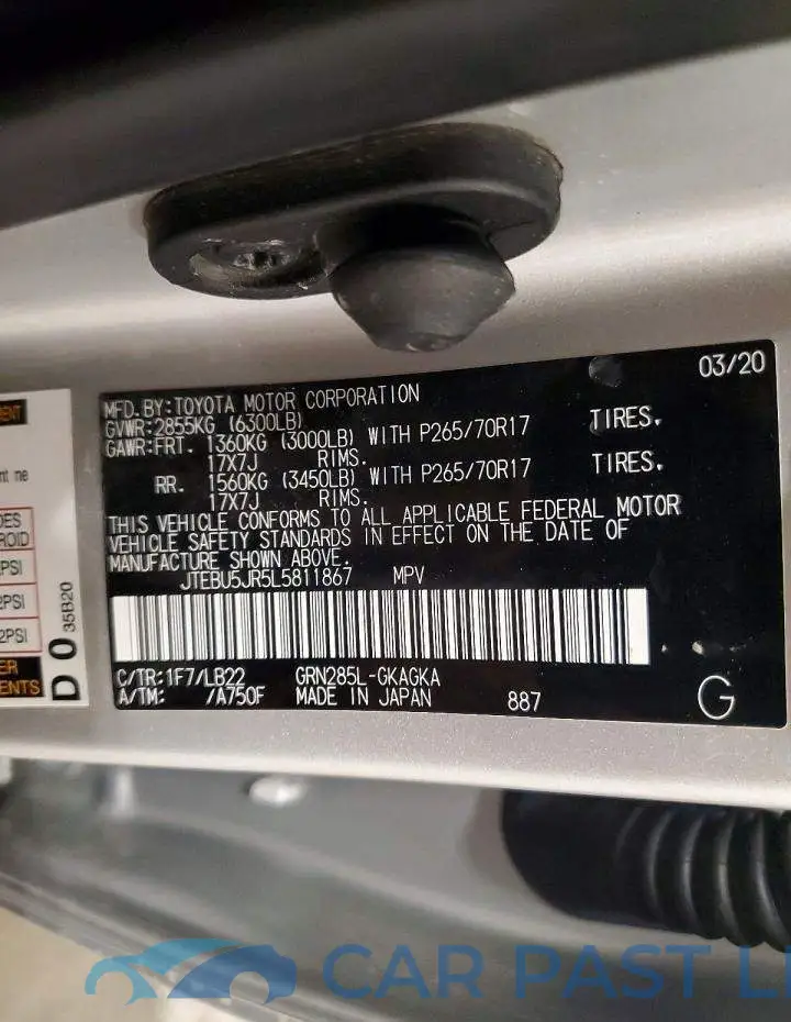 JTEBU5JR5L5811867# 13