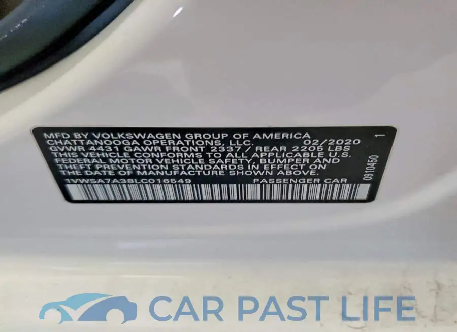1VWSA7A38LC016549# 12