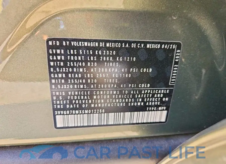 3VVGR7RMXSM012256# 13