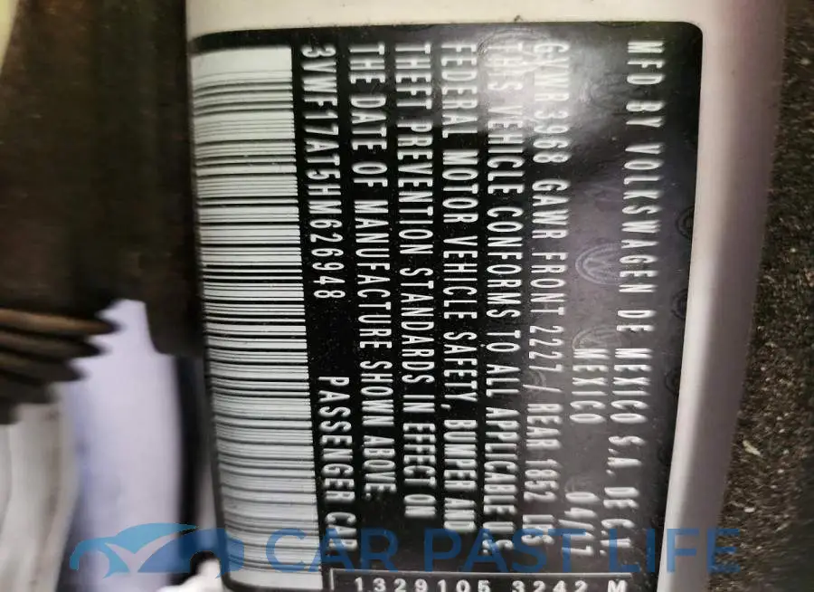 3VWF17AT5HM626948# 12