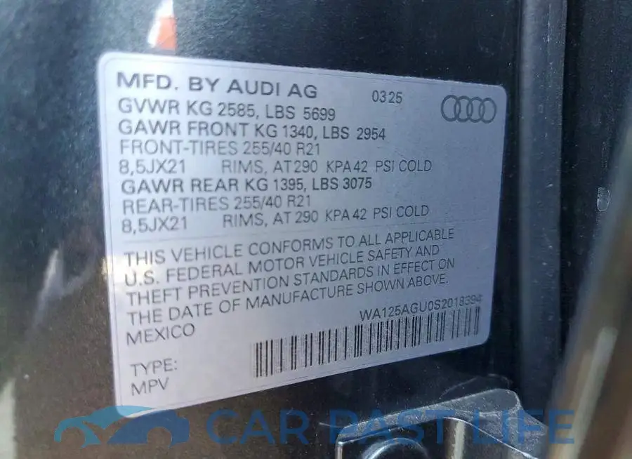 WA125AGU0S2018394# 14
