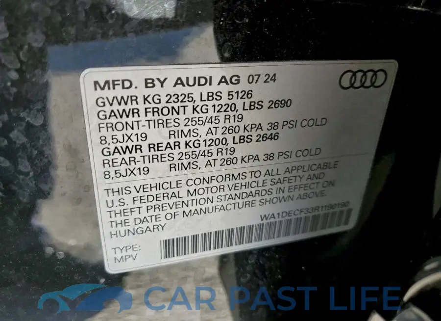 WA1DECF33R1190190# 13