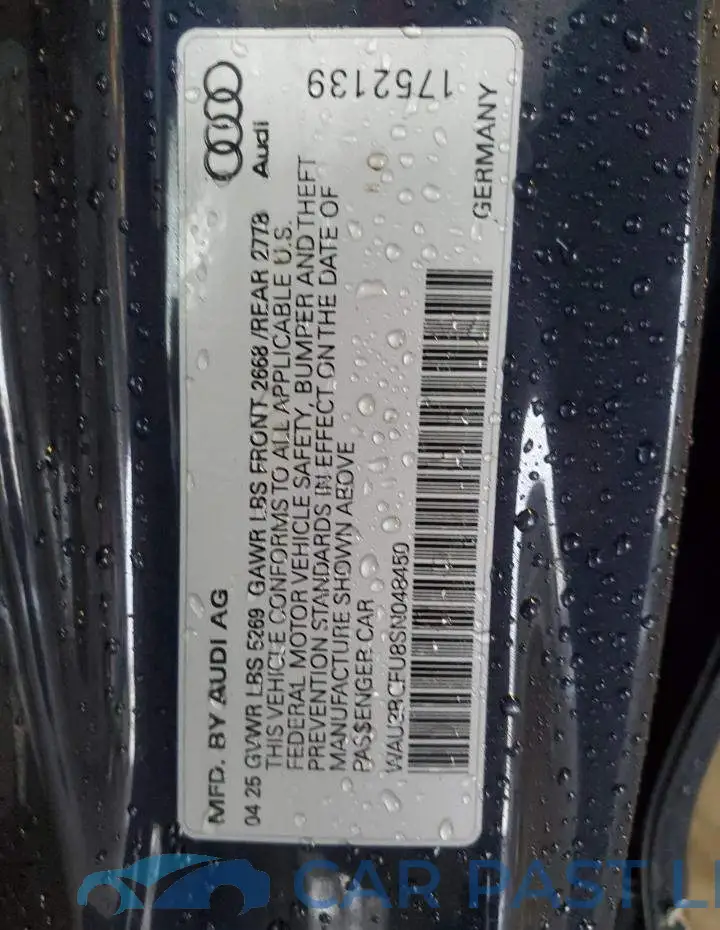 WAU3BCFU8SN048450# 13