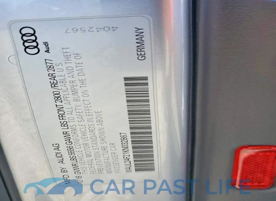 WAUL2AF21KN032867# 13