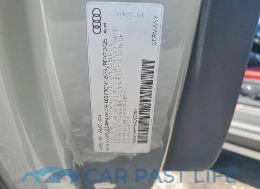 WAUP4AF55KA057297# 12