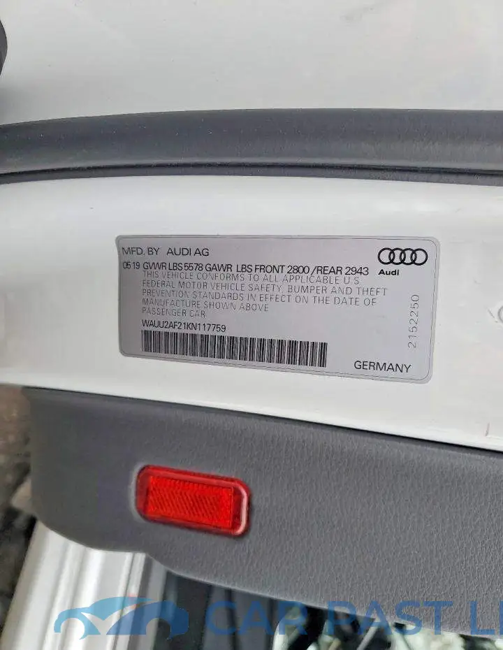 WAUU2AF21KN117759# 12