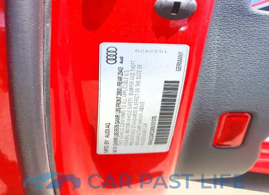 WAUU2AF22KN101375# 12