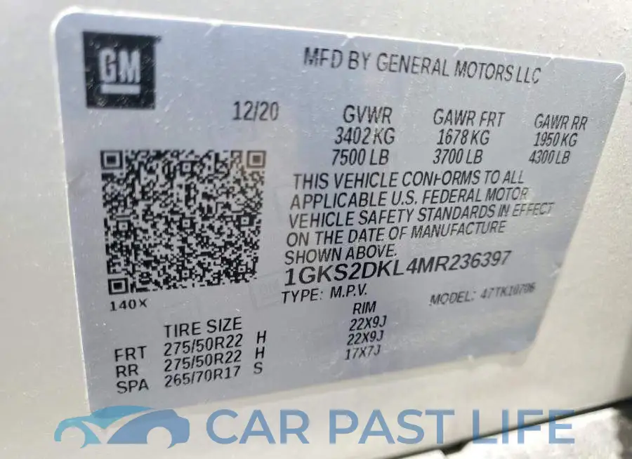 1GKS2DKL4MR236397# 14