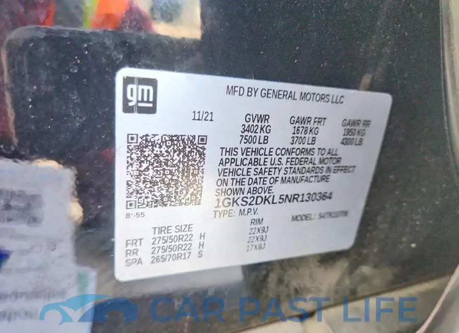 1GKS2DKL5NR130364# 13