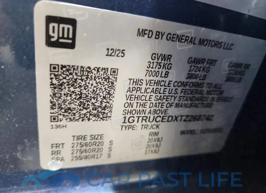 1GTRUCEDXTZ268742# 13