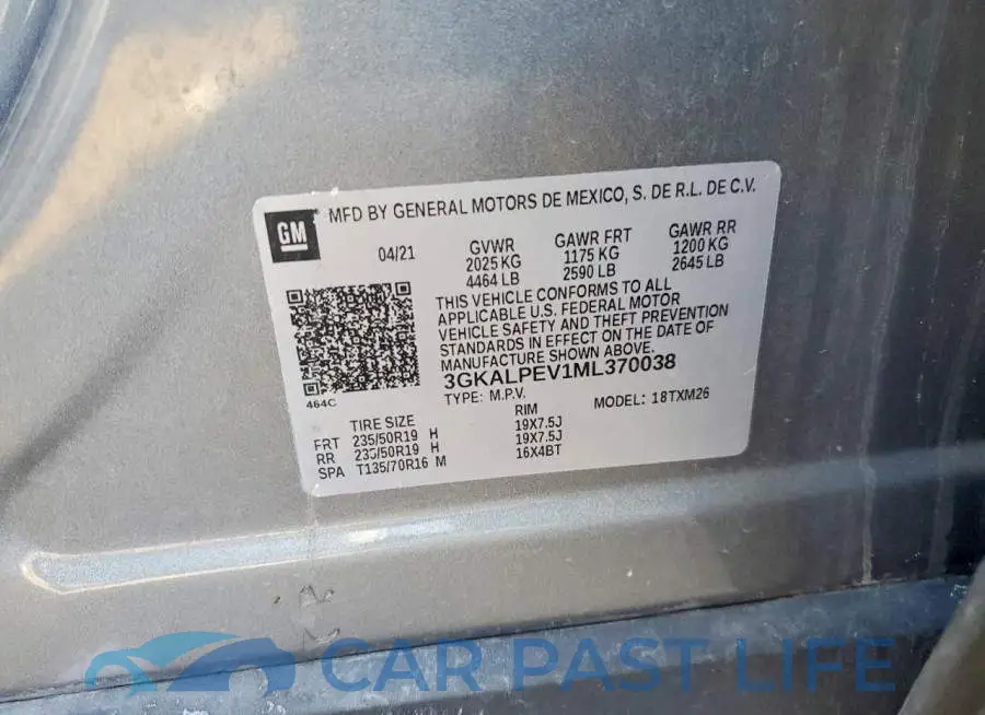 3GKALPEV1ML370038# 13