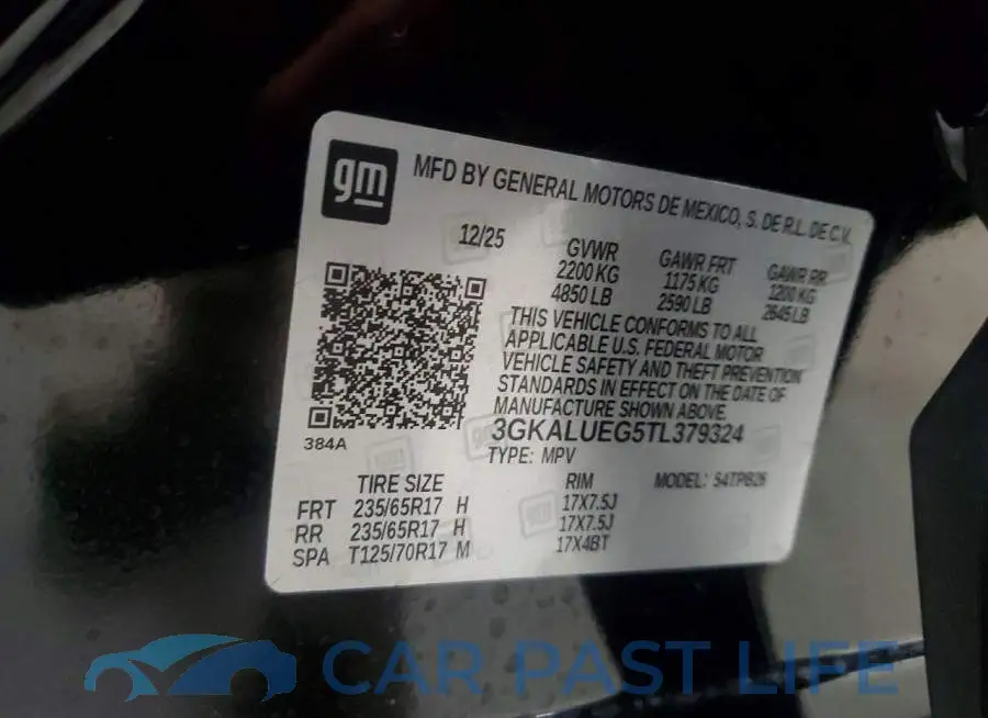 3GKALUEG5TL379324# 12