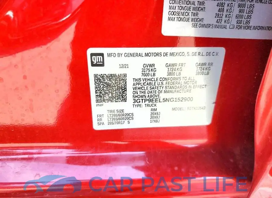 3GTP9EEL5NG152900# 12