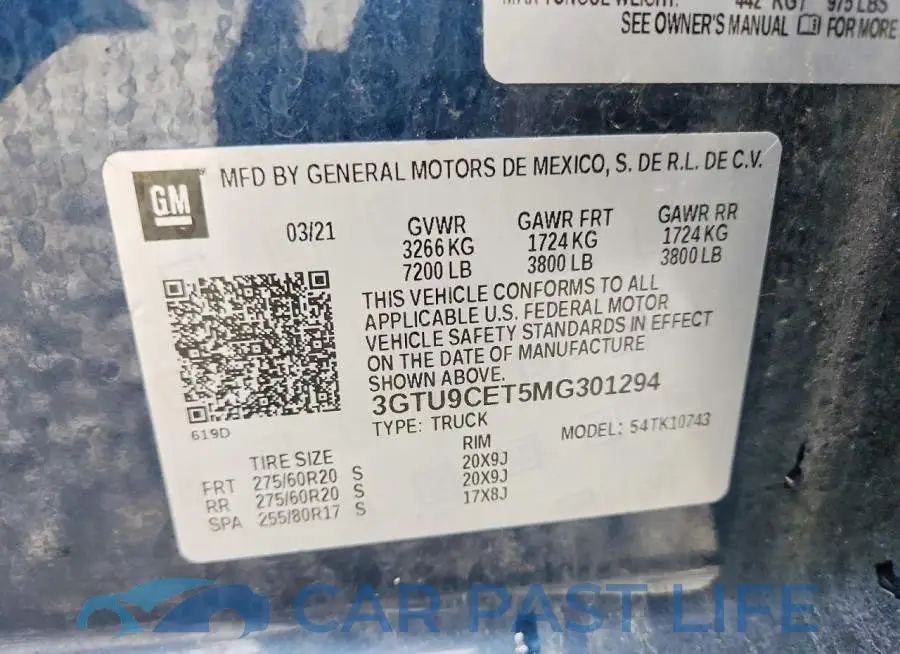 3GTU9CET5MG301294# 12