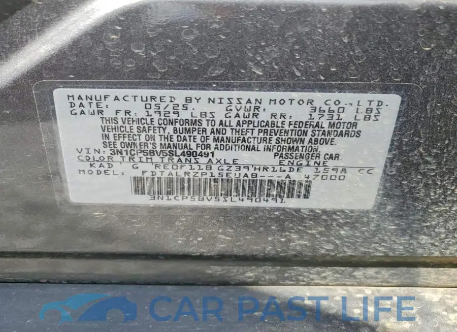 3N1CP5BV5SL490491# 12