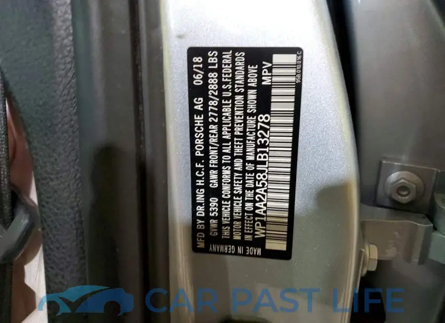 WP1AA2A58JLB13278# 13