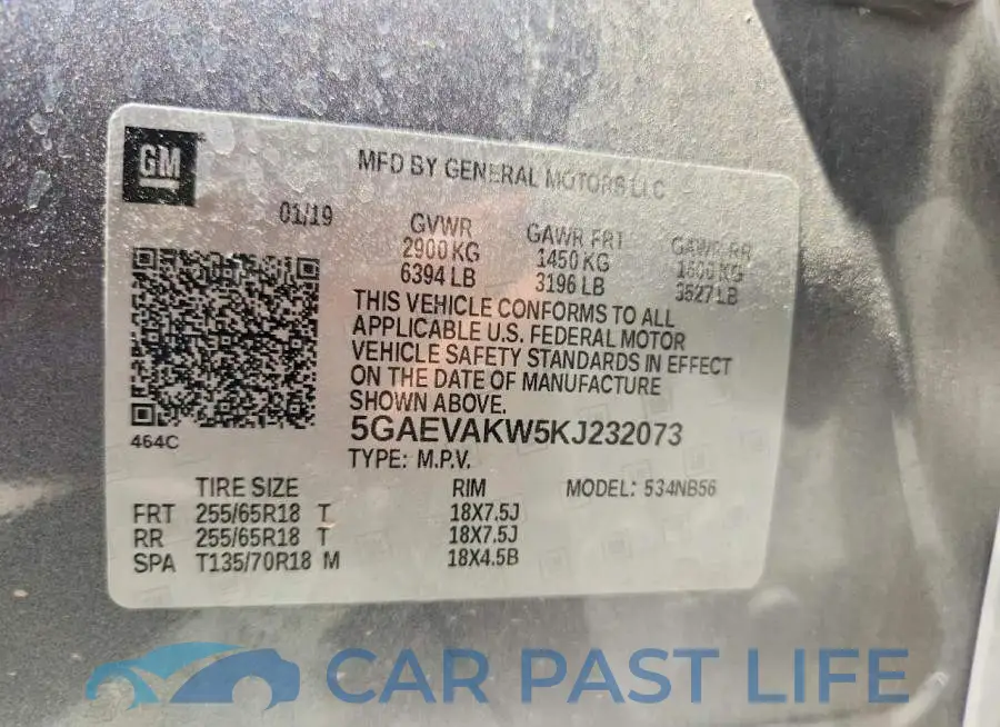5GAEVAKW5KJ232073# 13