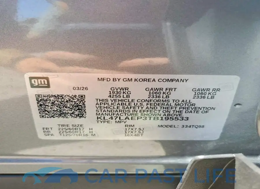 KL47LAEP3TB195533# 13