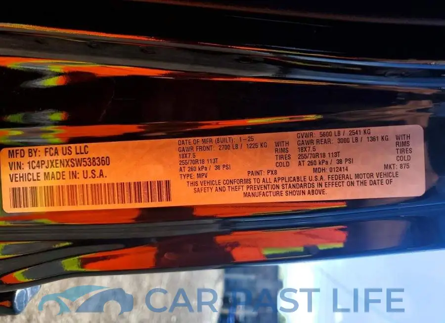 1C4PJXENXSW538360# 13