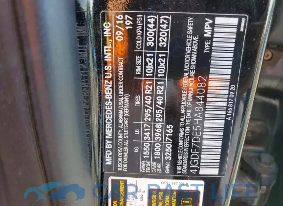 4JGDF7DE5HA844082# 13