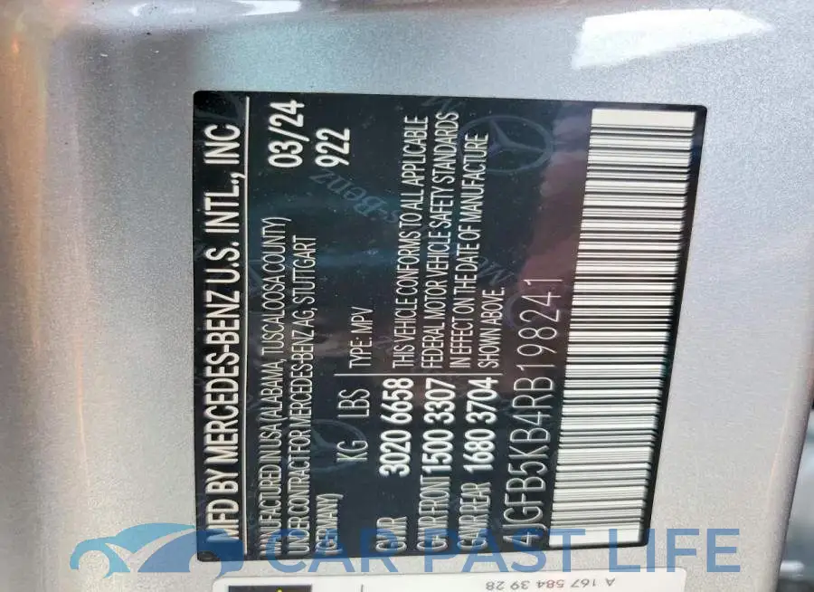 4JGFB5KB4RB198241# 13
