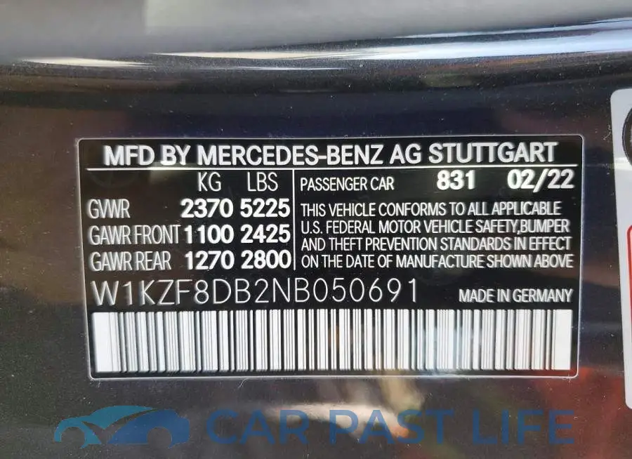 W1KZF8DB2NB050691# 12