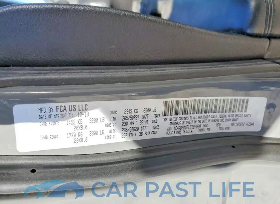 1C4RDHAG5LC187020# 14