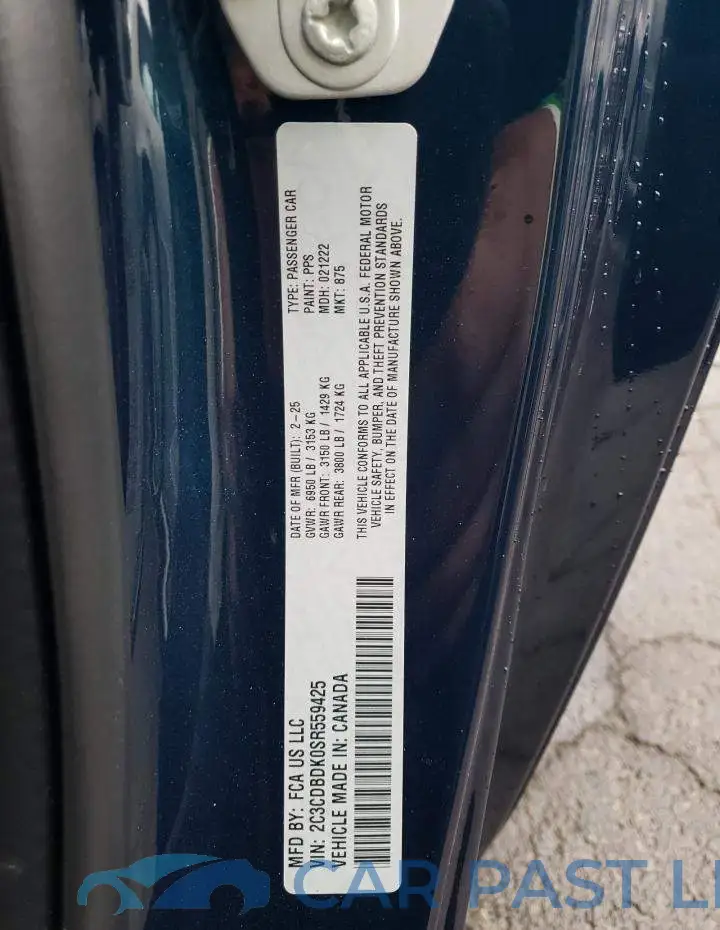 2C3CDBDK0SR559425# 12