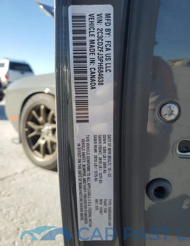 2C3CDZFJ3PH684638# 12