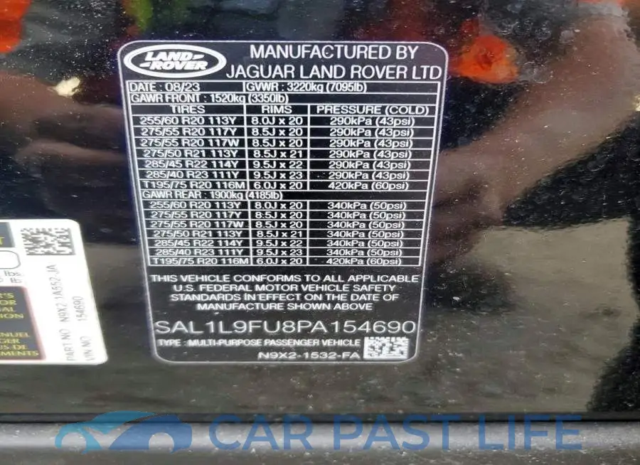 SAL1L9FU8PA154690# 13