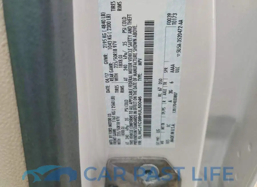 5LMCJ1C98HUL50046# 12