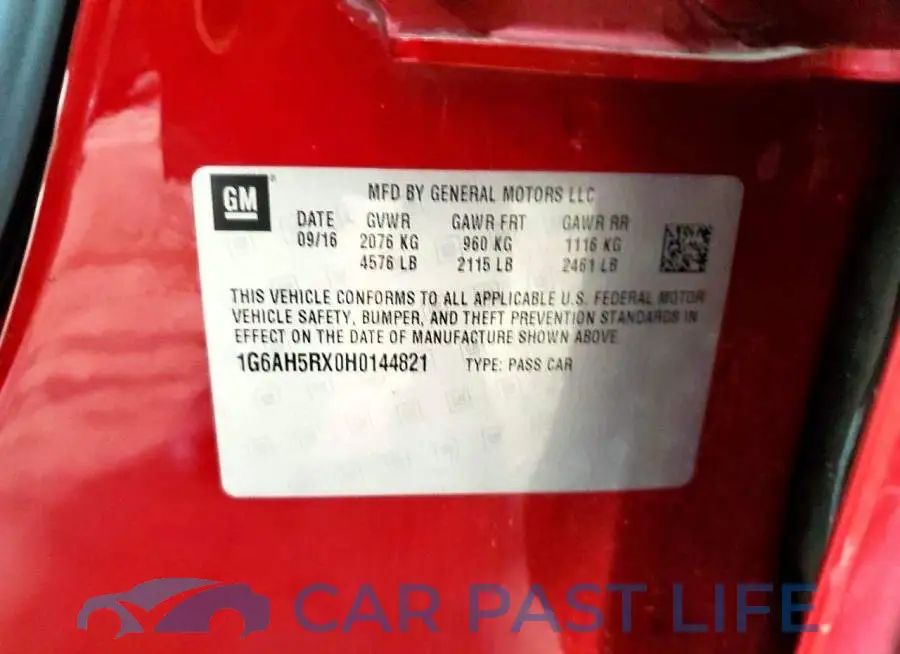 1G6AH5RX0H0144821# 13