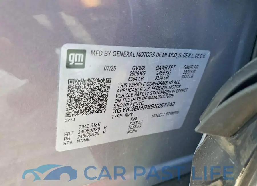 3GYK3BMR8SS257742# 13