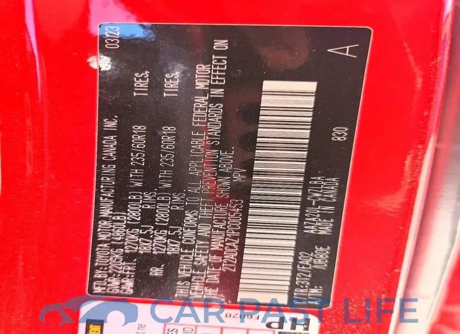 2T2ADCAZ1PC005453# 14