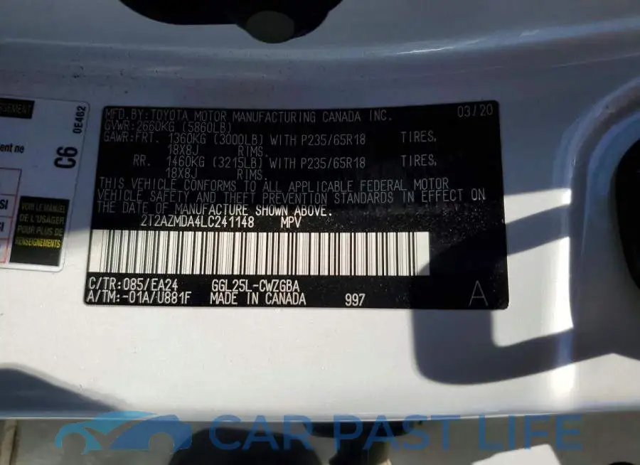 2T2AZMDA4LC241148# 14