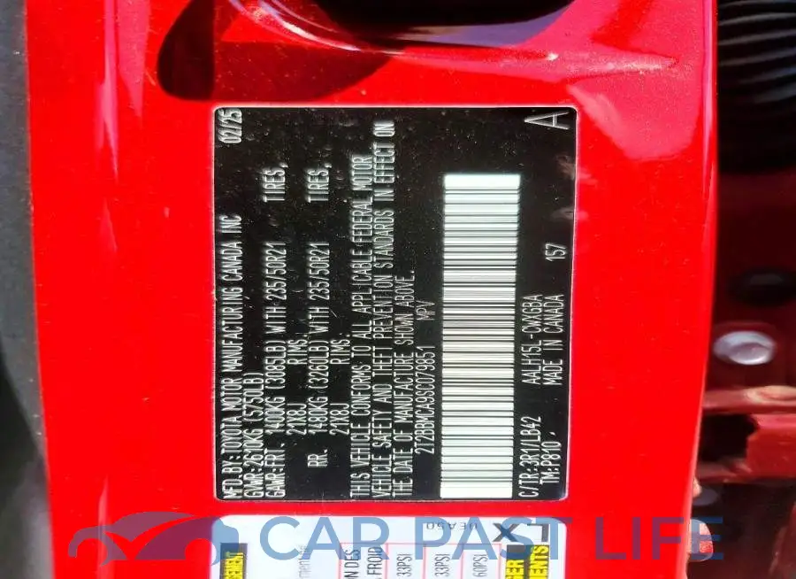 2T2BBMCA9SC079851# 13