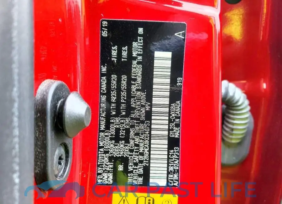 2T2BGMCAXKC040753# 13