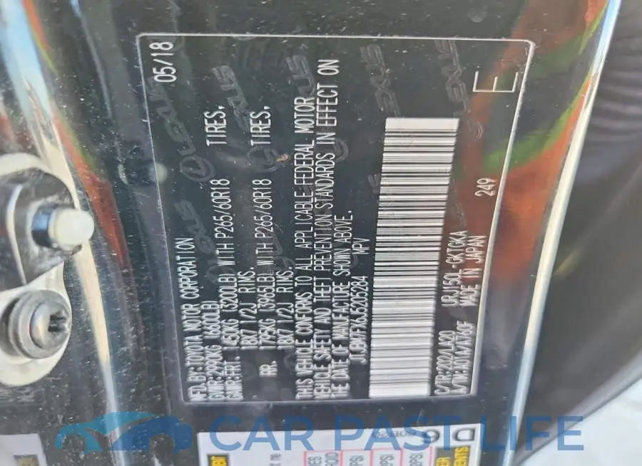 JTJBM7FX6J5205284# 13